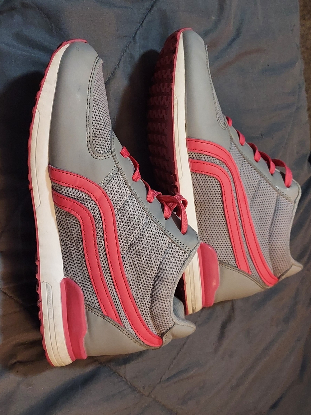 Women’s Grey and Pink Athletic Sneakers